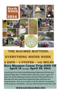 Riverbank Programing each evening ~ your destinations for Save Maumee’s 9 Day EARTH WEEK! 